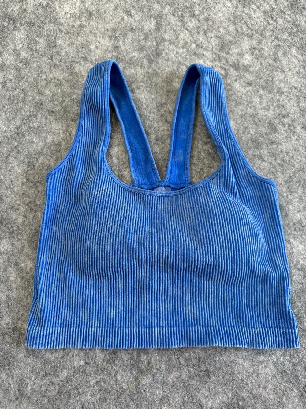 Altar’d State Blue Ribbed Tank Crop Top - Women